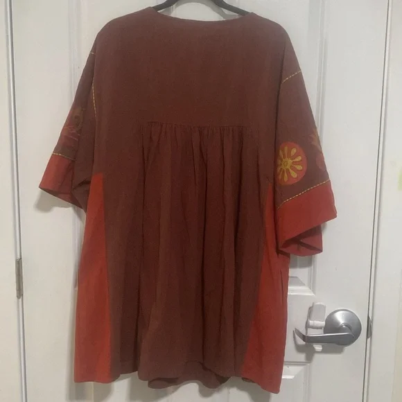 Boho Embroidered Mini Dress - Picture 3 of 9